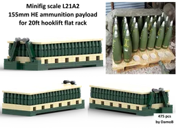 PLS v1 hooklift 20ft flatrack 155mm ammunition payload