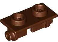 Hinge Brick 1 x 2 Top Plate Thin / Reddish Brown