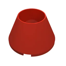 Cone 4 x 4 x 2 Hollow No Studs / Red