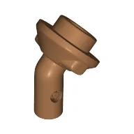 Bar, Angled with 1 x 1 Round Plate / Stud on End / Medium Nougat