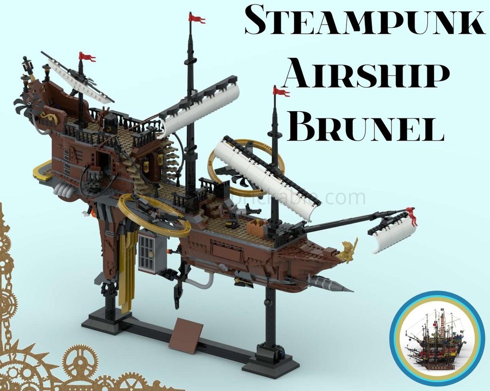 Lego Steampunk Pirate Airship "Brunel" | Steampunk Pirates