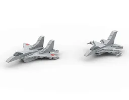 F-16 and Mig-29 (Mig-35) - 1/110 scale