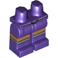Hips and Dark Purple Legs with Miniskirt, Silver Belt and Boot Tops Print / Dark Purple