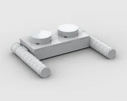 Upscaled 1x2 plate with handles
