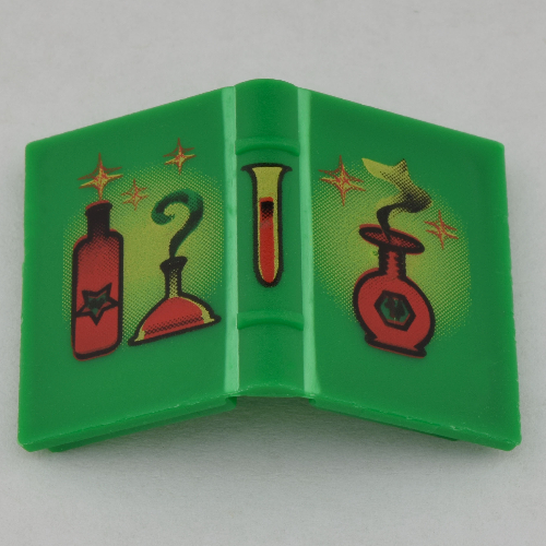Lego Book 2 x 3 with Red Bottles Print / Green