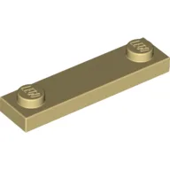 Plate Special 1 x 4 with 2 Studs, 3 Bottom Tubes / Tan