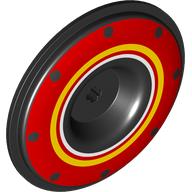 Lego Wheel Cover for Wheel 34 x 56 with Red, Yellow, White Circles print