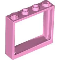 Window 1 x 4 x 3 without Shutter Tabs / Bright Pink
