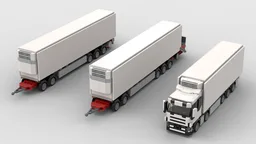 Rigid chassis refrigerated truck and full trailer(longer version)