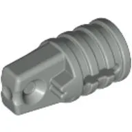Hinge Cylinder 1 x 2 Locking with 1 Finger and Axle Hole On Ends / Light Gray