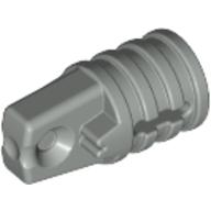 Lego Hinge Cylinder 1 x 2 Locking with 1 Finger and Axle Hole On Ends / Light Gray