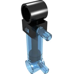 Pneumatic Cylinder 1 x 5 with 2 Inlets / Trans-Light Blue
