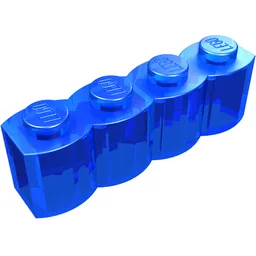 Brick Special 1 x 4 Palisade [aka Log] / Trans-Dark Blue