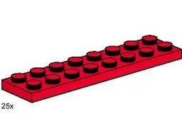 2 x 8 Red Plates