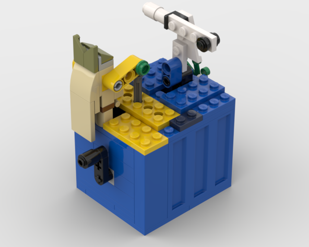 Lego Batyoda Trying To Lift A Spaceship Kinetic Sculpture