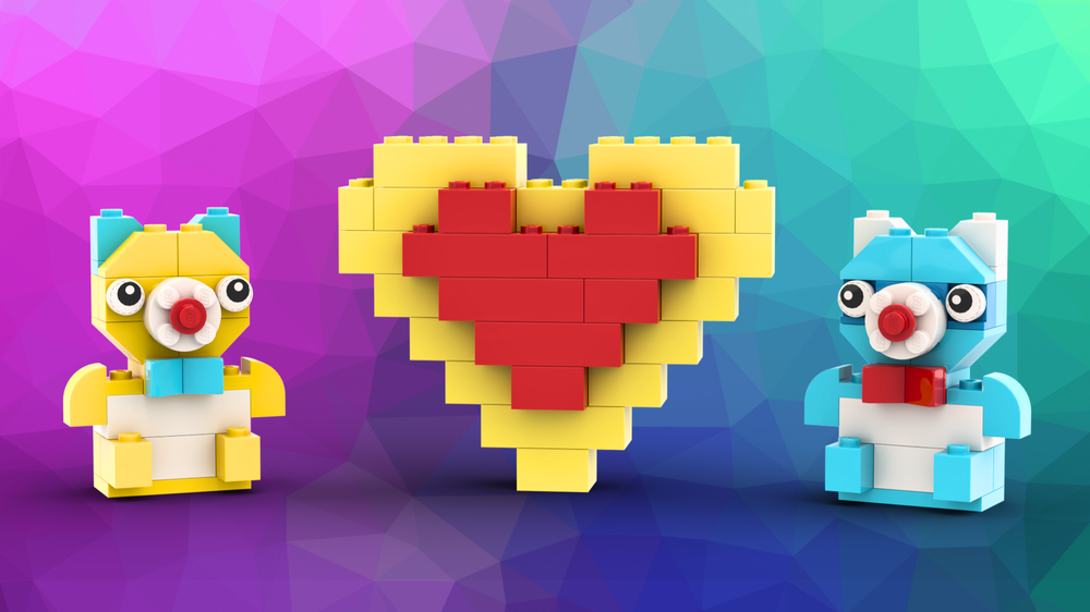 Lego 11032 Teddy bears and heart