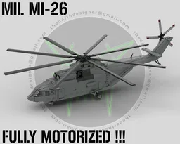 Mil MI-26 Cargo Helicopter - 1:35 Scale (FULLY MOTORIZED!)