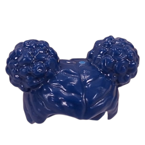 Lego Hair Two Round Buns [Plain] / Dark Blue