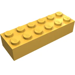 Brick 2 x 6 / Bright Light Orange