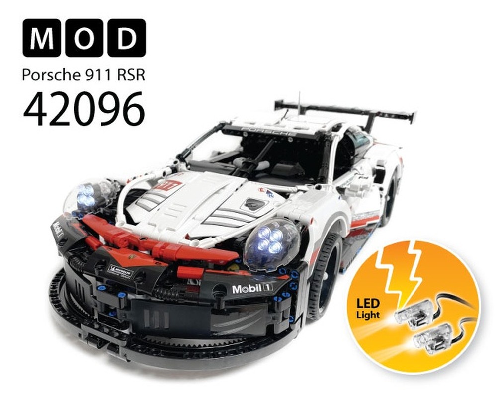 Lego 42096 Porsche 911 RSR RC MOD for LED Lights