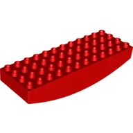 Duplo Brick 4 x 12 x 2 [Rocker] / Red