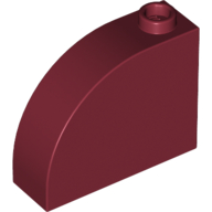 Lego Brick Curved 1 x 3 x 2 / Dark Red