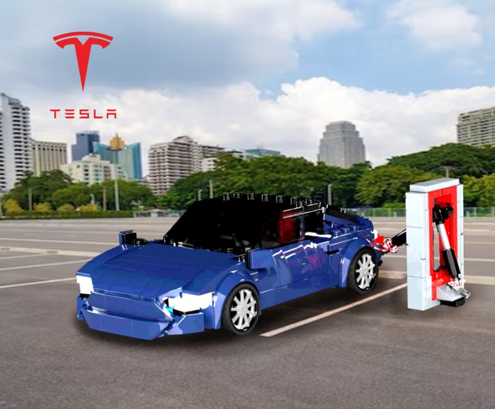 Lego 76920 Tesla Model Y + Supercharger