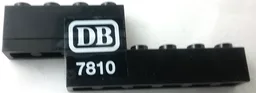 Stickered Assembly 8 x 1 x 2 1/3 with White 'DB 7810' Pattern Model Right Side (Sticker) - Set 7810