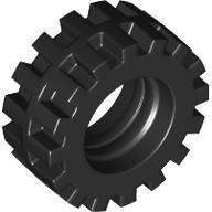 Lego Tyre 15 x 6 Offset Tread Small with Band around Center / Black