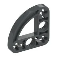 Technic Beam 3 x 3 L-Shape with Quarter Ellipse Thin / Dark Bluish Gray