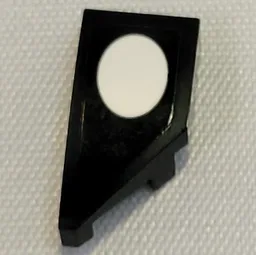 Wedge 2 x 1 x 2/3 Left with White Oval Pattern (Sticker) - Set 21331