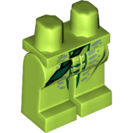 Lego Hips and Lime Legs with Green and Dark Green Scales Print