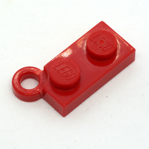 Lego Hinge Plate 1 x 4 Swivel Base, No Hole / Red
