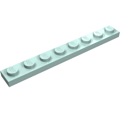 Lego Plate 1 x 8 / Aqua