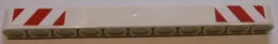 Technic, Liftarm Thick 1 x 11 with Red and White Danger Stripes Pattern on Both Ends (Stickers) - Set 42055