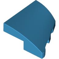 Lego Brick Wedged, Curved 2 x 2 with Stud Notch Left / Dark Azure