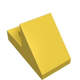 Brick Sloped 45° 2 x 1 with 2/3 Cutout [Original Version] / Yellow