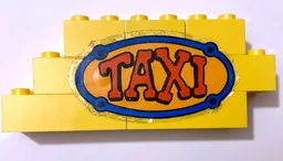 Stickered Assembly 9 x 2 x 3 with 'TAXI' Pattern (Sticker) - Sets 128-1 / 338-2