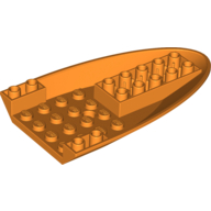 Lego Aircraft Fuselage Curved Forward 6 x 10 Bottom / Orange