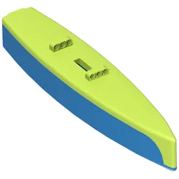 Boat / Pontoon 36 x 7 x 7 with Blue Bottom / Lime