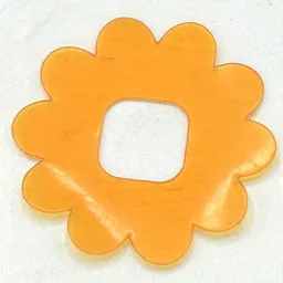 Clikits Icon Accent, Flower 2 3/4 x 2 3/4, 10 Petals / Trans-Orange