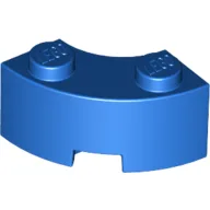 Brick Round Corner 2 x 2 Macaroni with Stud Notch and Reinforced Underside [New Style] / Blue