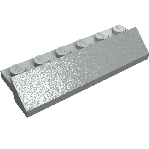 Lego Brick Sloped 45° 2 x 6 x 2/3 / Light Gray