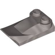Lego Brick Wedged, Curved 2 x 3 x 2/3 Two Studs, Wing End / Pearl Light Gray