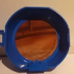 Pod, Round, Half, Back with 1 x 2 Plate Blue with Dojo Sticker / Blue