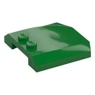 Brick Wedged, Curved Triple 4 x 4 x 2/3, 2 Studs / Green