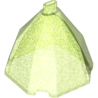 Lego Minidoll Skirt, Full, Octagonal, No Feet / Opal Trans-Bright Green