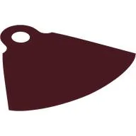 Neckwear Cape with One Top Hole, Cutout at Top / Dark Red