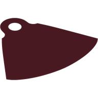 Lego Neckwear Cape with One Top Hole, Cutout at Top / Dark Red