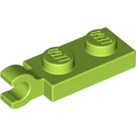 Plate Special 1 x 2 with Clip Horizontal on End / Lime